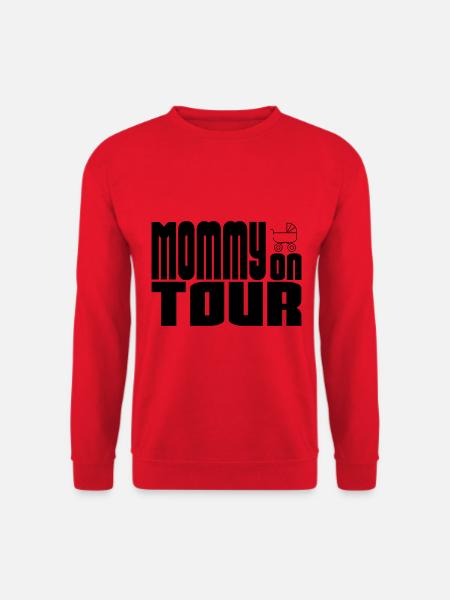 Mommy On Tour stroller - Unisex Sweatshirt - red