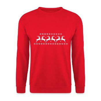Noël laid - Sweat-shirt Unisexe - rouge - Devant - Alina (178cm) & Michal (187cm)