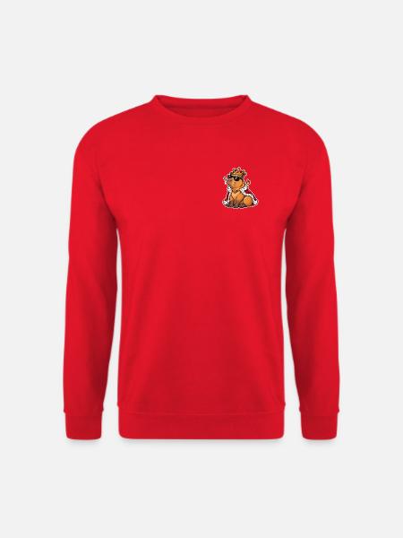 King Capybara – Königliche Vibes - Unisex Pullover - Rot