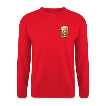 Beer World Champion - Unisex Sweatshirt - red - Front - Alina (178cm) & Michal (187cm)