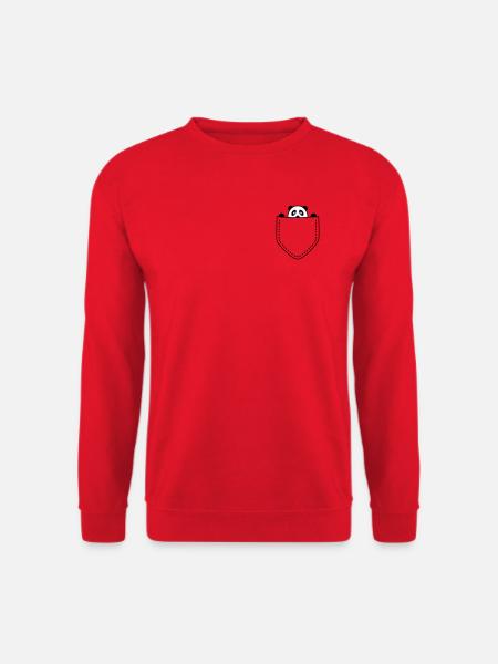 Panda in der Tasche - Unisex Pullover - Rot