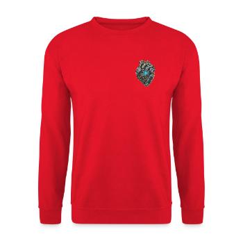 Cœur mécanique avec engrenages - Sweat-shirt Unisexe - rouge - Devant - Alina (178cm) & Michal (187cm)
