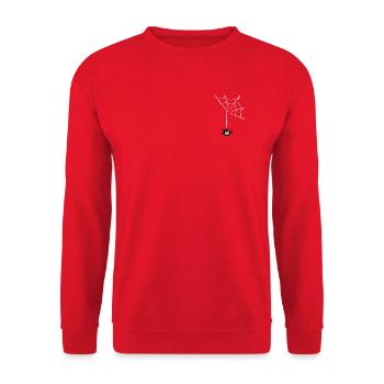 Spinne "Igitte" - Unisex Pullover - Rot - Vorne - Alina (178cm) & Michal (187cm)