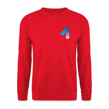 Abstract 1, modern & digital - Unisex Sweatshirt - red - Front - Alina (178cm) & Michal (187cm)