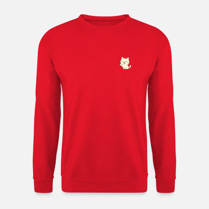 Glückliche Katze - Unisex Pullover - Rot