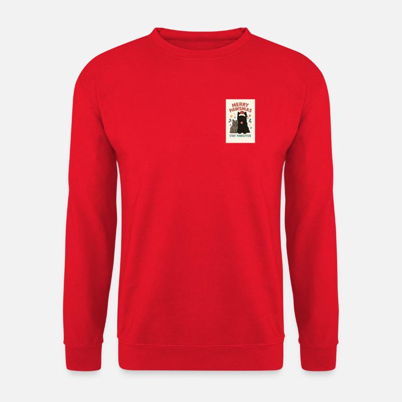 Le chien et le chat Joy de Pawsma - Sweat-shirt Unisexe - rouge