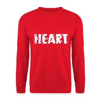 Cœur - Sweat-shirt Unisexe - rouge - Devant - Alina (178cm) & Michal (187cm)