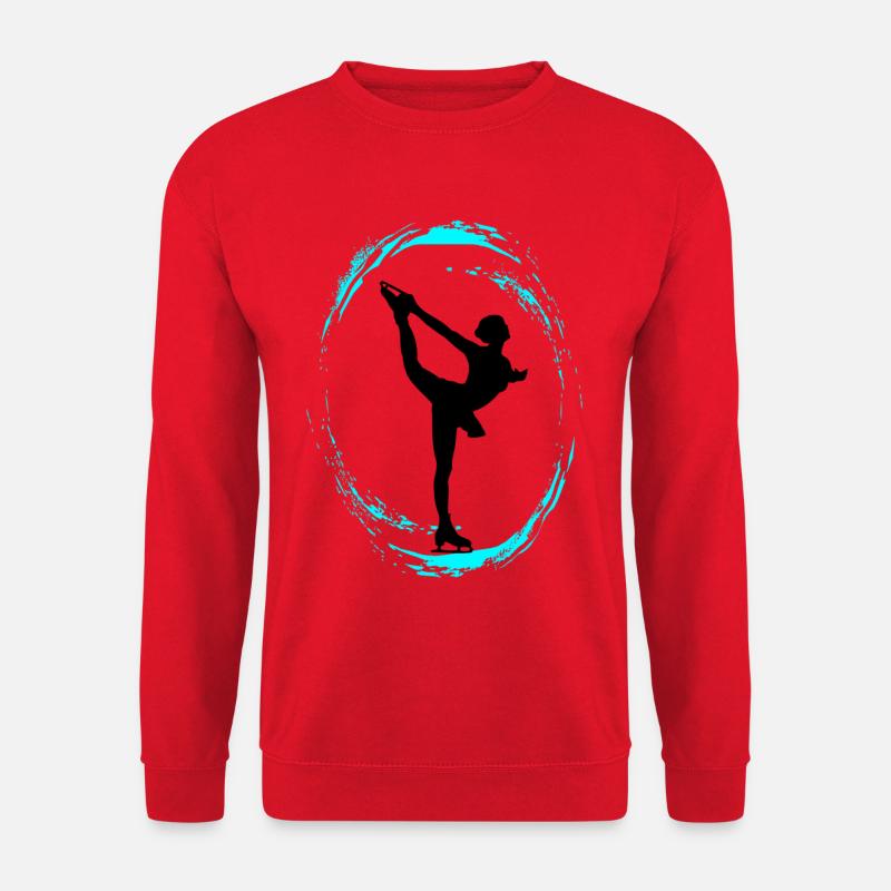 Türkis Pinselkreis Ring - Unisex Pullover - Rot