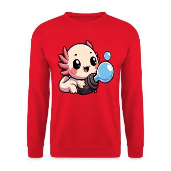 Bubble Buddy Hatchling - Unisex Sweatshirt - red - Front - Alina (178cm) & Michal (187cm)