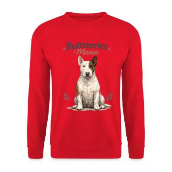 Bull Terrier Mom – Gift for Proud Dog Moms - Unisex Sweatshirt - red - Front - Alina (178cm) & Michal (187cm)