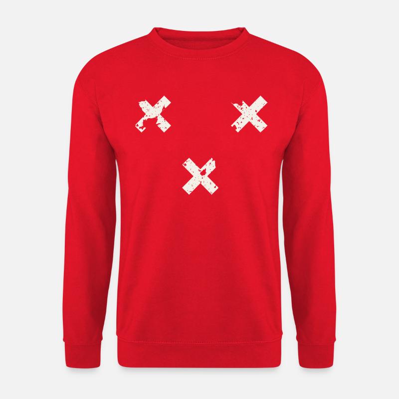 Breda - Croix de drapeau - Sweat-shirt Unisexe - rouge