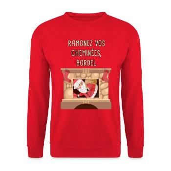 humour noel - Sweat-shirt Unisexe - rouge - Devant - Alina (178cm) & Michal (187cm)