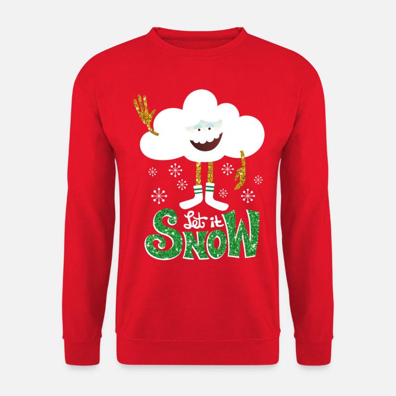 Trolls Let It Snow Avec Nuage Guy - Sweat-shirt Unisexe - rouge