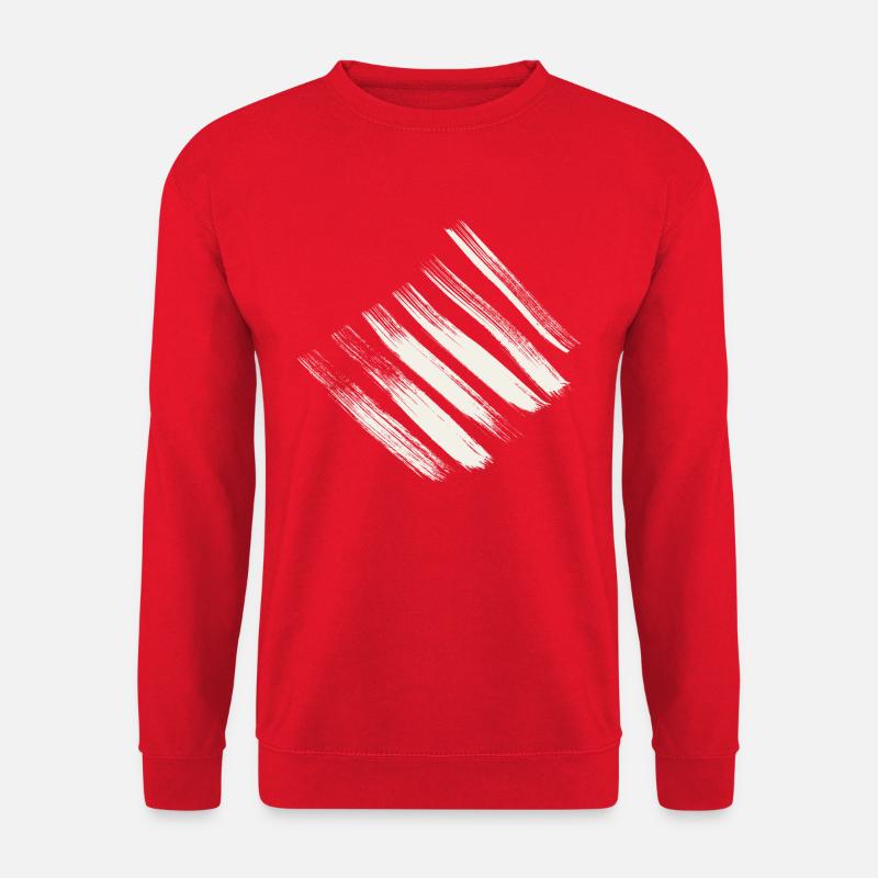 Streifen Muster Design - Unisex Pullover - Rot