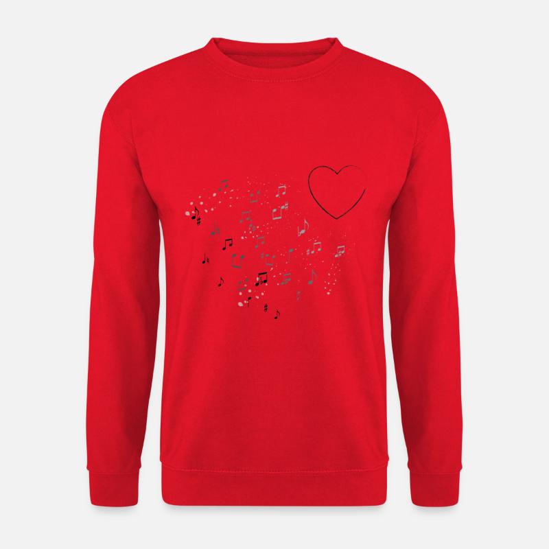 Musik im Rhythmus des Herzens - Unisex Pullover - Rot