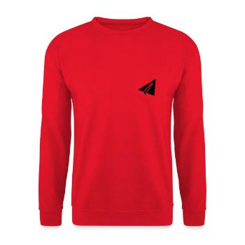 Paper airplane - Unisex Sweatshirt - red - Front - Alina (178cm) & Michal (187cm)