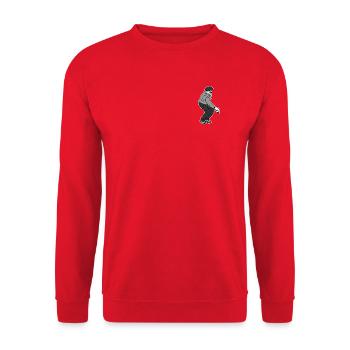 Petanque Spieler Rechtshänder - Unisex Pullover - Rot - Vorne - Alina (178cm) & Michal (187cm)