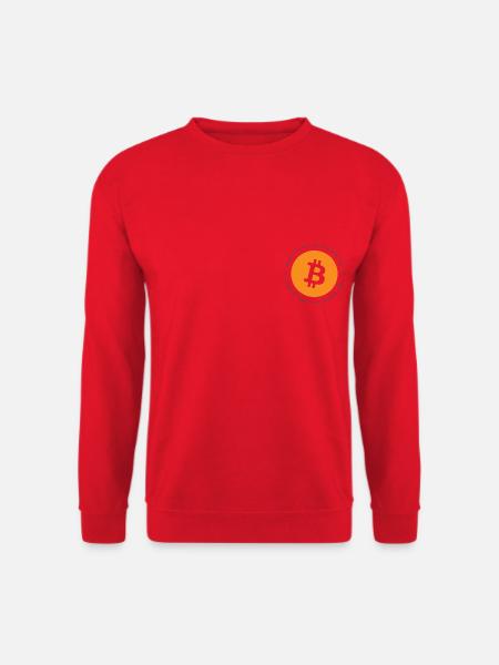 bitcoin ACCEPTED HERE - Unisex Pullover - Rot