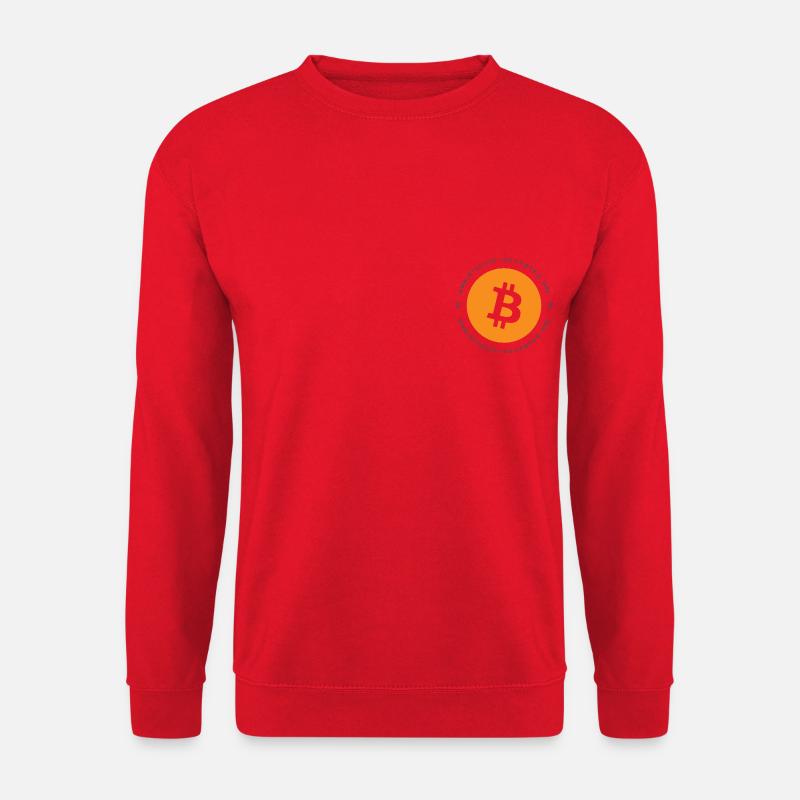 bitcoin ACCEPTED HERE - Unisex Pullover - Rot