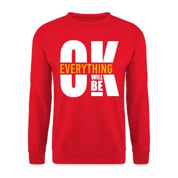 Tout ira bien Motivation - Sweat-shirt Unisexe - rouge - Devant - Alina (178cm) & Michal (187cm)