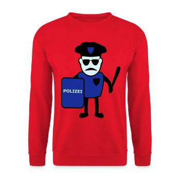 Policeman avec matraque - Sweat-shirt Unisexe - rouge - Devant - Alina (178cm) & Michal (187cm)