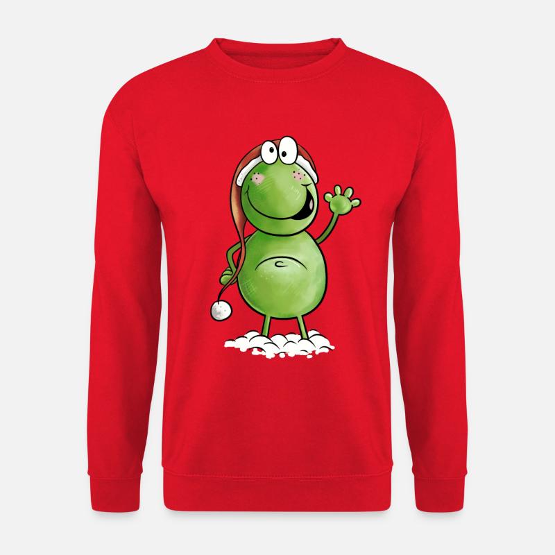 Lustiger Weihnachtsmann Frosch I Fun Geschenk - Unisex Pullover - Rot