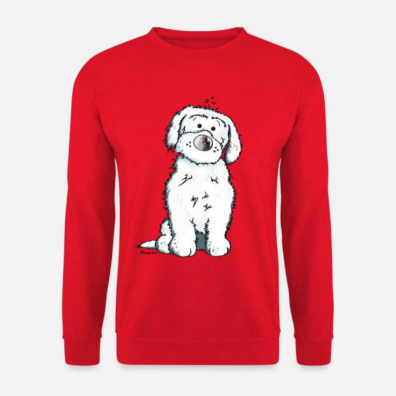 Pfiffiger Malteser - Hund - Unisex Pullover - Rot
