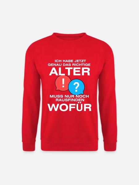 Genau das richtige Alter Chatblasen - Unisex Pullover - Rot