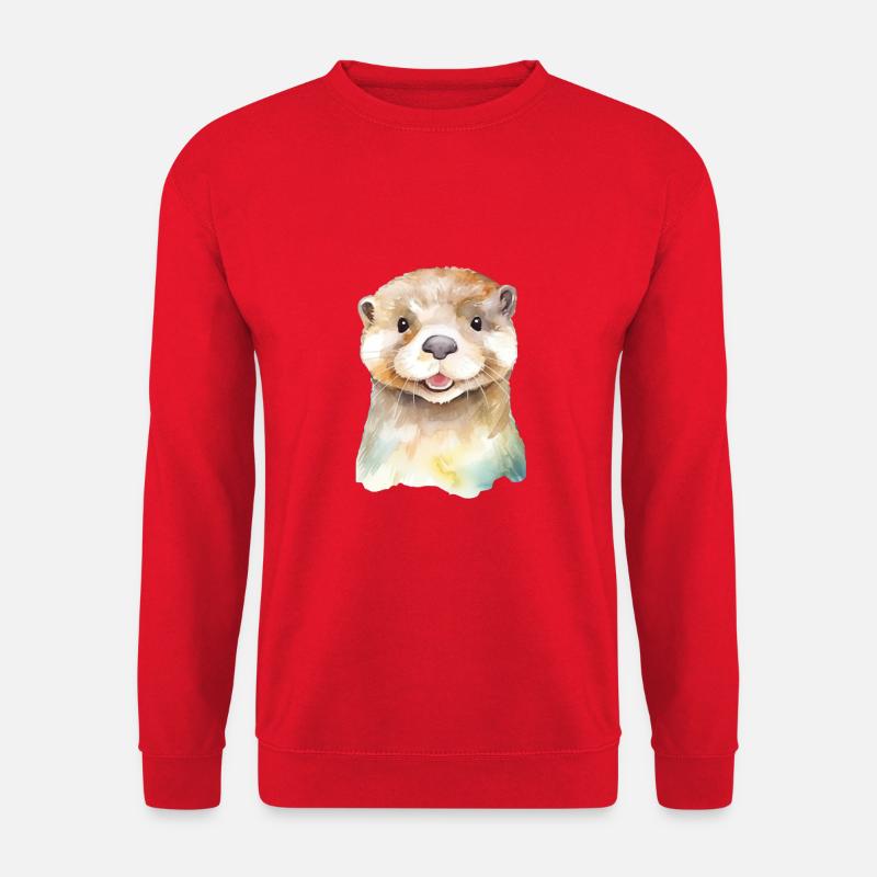 Verspielte Otter - Unisex Pullover - Rot