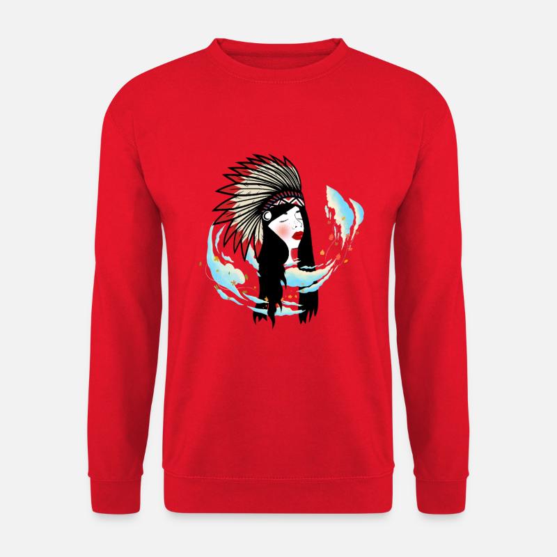 Wilde Blätter Wind Prinzessin - Unisex Pullover - Rot