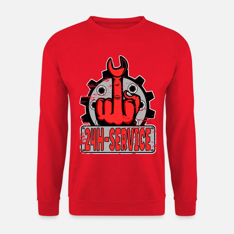 Mittelfinger Stinkerfinger 24h Service Design Rot - Unisex Pullover - Rot