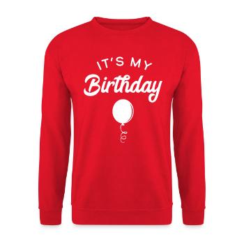 Its my Birthday - Unisex Sweatshirt - red - Front - Alina (178cm) & Michal (187cm)