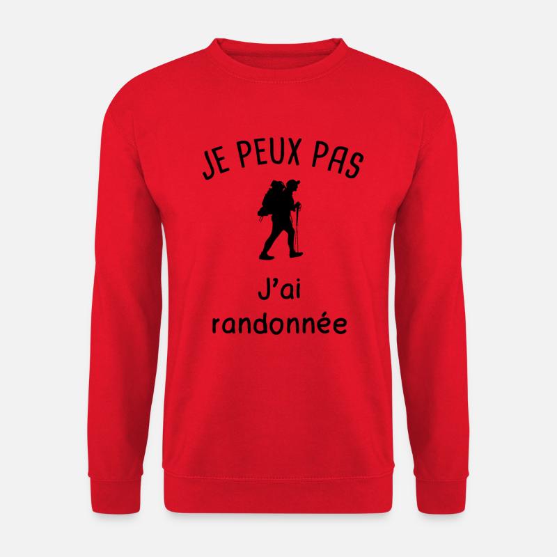 Lustige Hiker Man Geschenkidee - Unisex Pullover - Rot