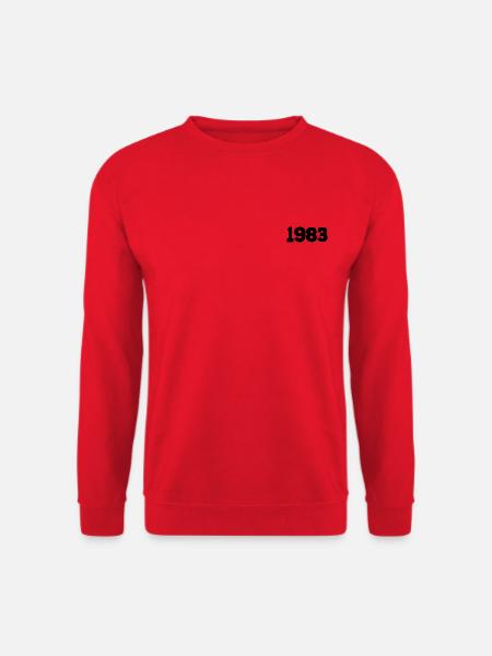 Jahr 1983 schwarz - Unisex Pullover - Rot