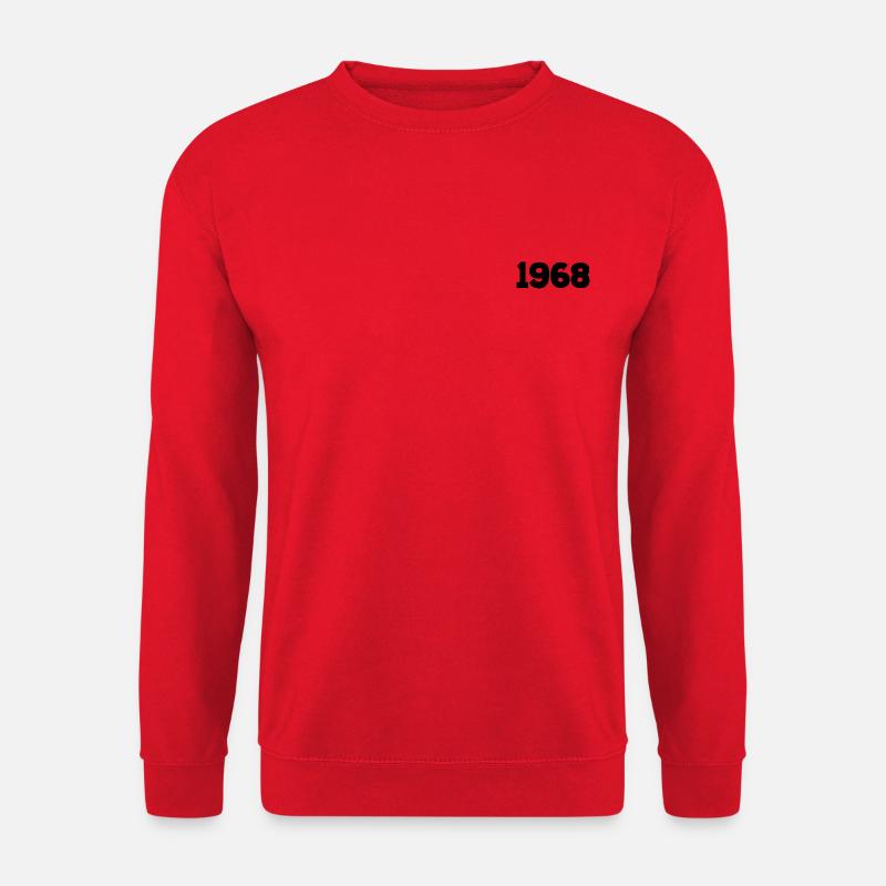 Jahr 1968 schwarz Geburtsjahr - Unisex Pullover - Rot