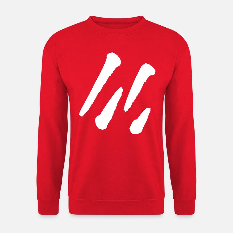 Minimal Streifen Muster - Design - Unisex Pullover - Rot