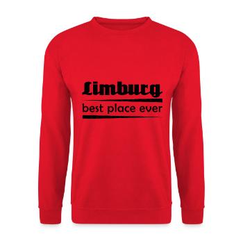 Limburg - Stadt best place ever - Unisex Pullover - Rot - Vorne - Alina (178cm) & Michal (187cm)