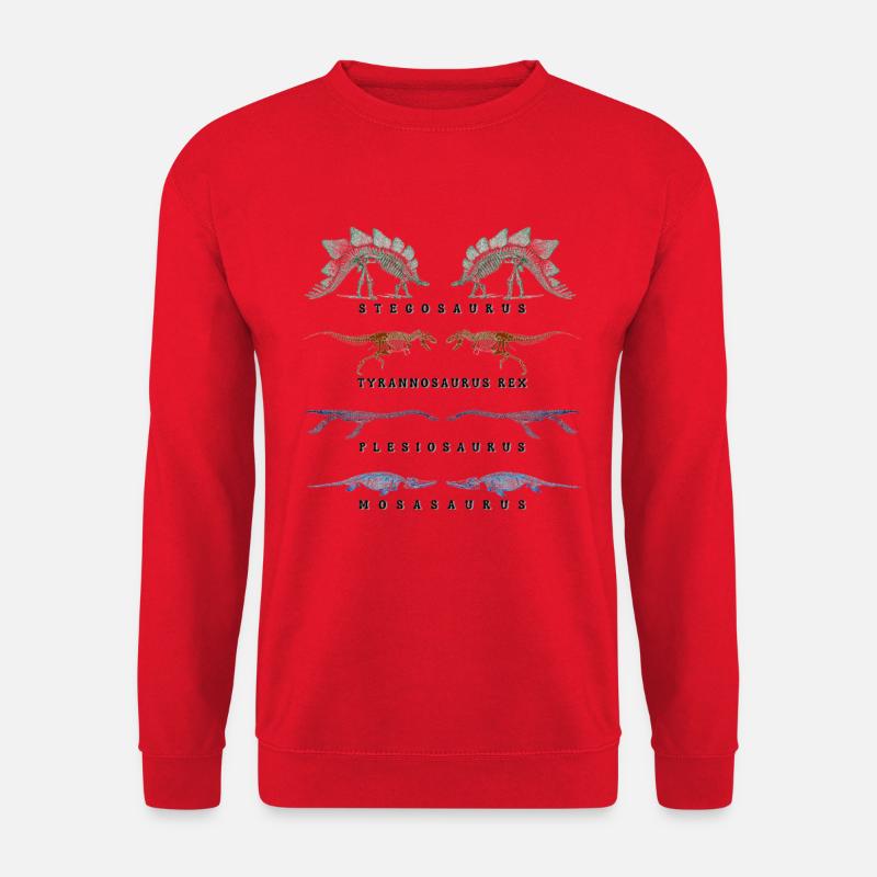 Dinosaurier-Skelett - Unisex Pullover - Rot