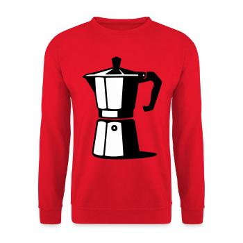 Espresso pot - Unisex Sweatshirt - red - Front - Alina (178cm) & Michal (187cm)