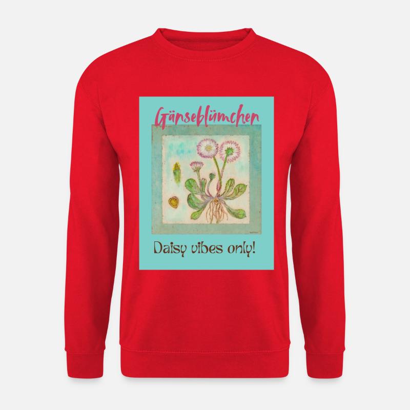 Gänseblümchen Vibes - Unisex Pullover - Rot