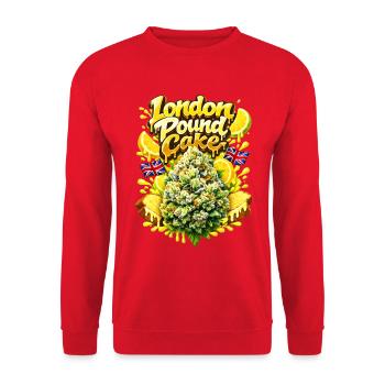 London Pound Cake Graffiti Print - Unisex Sweatshirt - red - Front - Alina (178cm) & Michal (187cm)