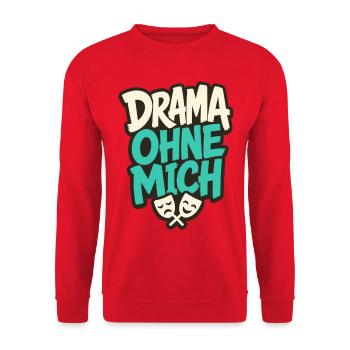 DRAMA OHNE MICH - Unisex Pullover - Rot - Vorne - Alina (178cm) & Michal (187cm)
