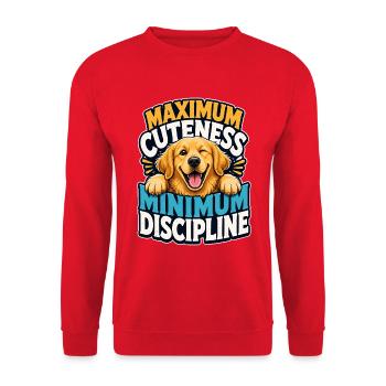Golden Retriever - Unisex Sweatshirt - red - Front - Alina (178cm) & Michal (187cm)