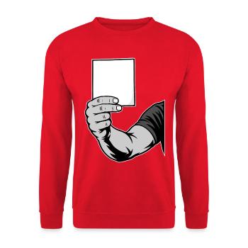 Karte Schwarzweiß - Unisex Pullover - Rot - Vorne - Alina (178cm) & Michal (187cm)