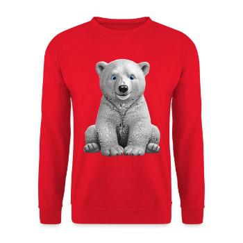 Eisbaer  - Unisex Pullover - Rot - Vorne - Alina (178cm) & Michal (187cm)