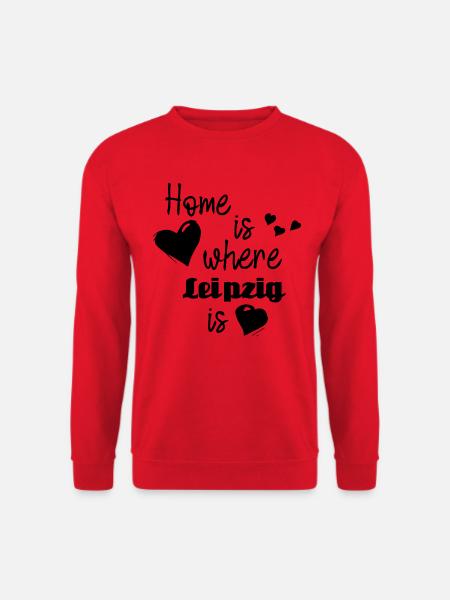 Zuhause in Leipzig - Home is where Leipzig is - Unisex Pullover - Rot