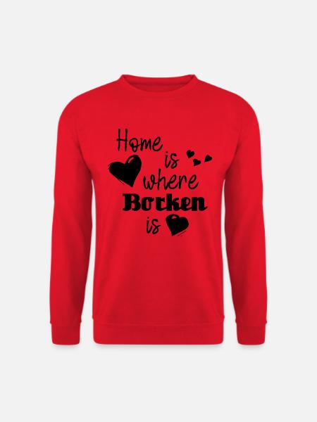 Zuhause in Borken - Home is where Borken is - Unisex Pullover - Rot