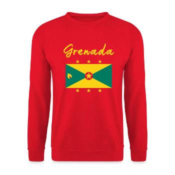 Grenada Flag Grenadian Caribbean Carnival Mas - Unisex Sweatshirt - red - Front - Alina (178cm) & Michal (187cm)