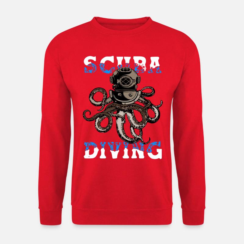 Octopus Scuba Diving - Unisex Sweatshirt - red
