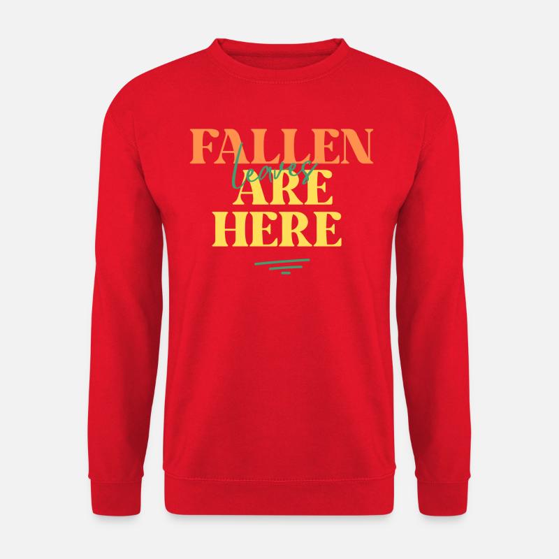 Fallen Leaves Are Here - Unisex Sweatshirt - red